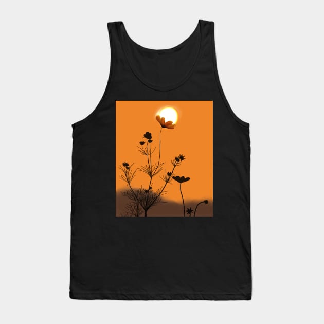 Sunset and flowers Tank Top by mithalimvk